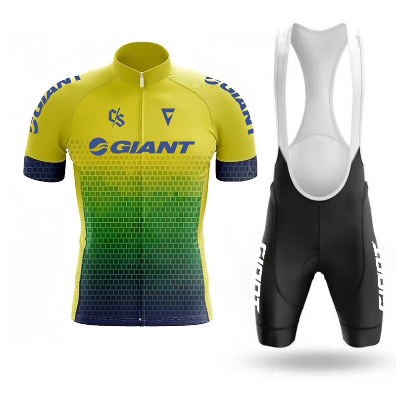 Mountain Biking Clothes - Męska koszulka kolarska Giant, spodenki rowerowe