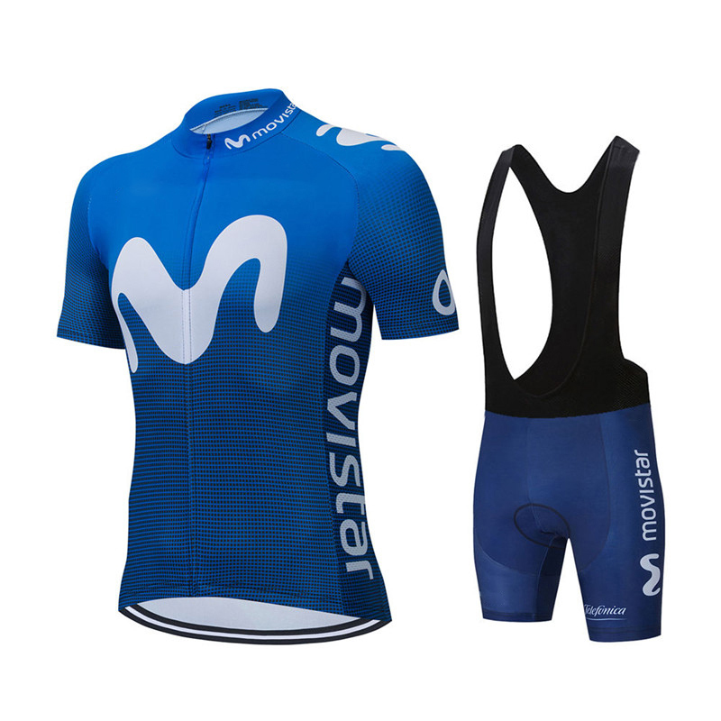 Mountain Biking Clothes - Nowe letnie zestawy koszulek kolarskich Movistar