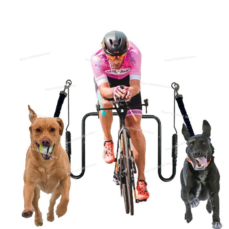 Mountain Biking With Dog - Smycz dla psa do roweru, smycz