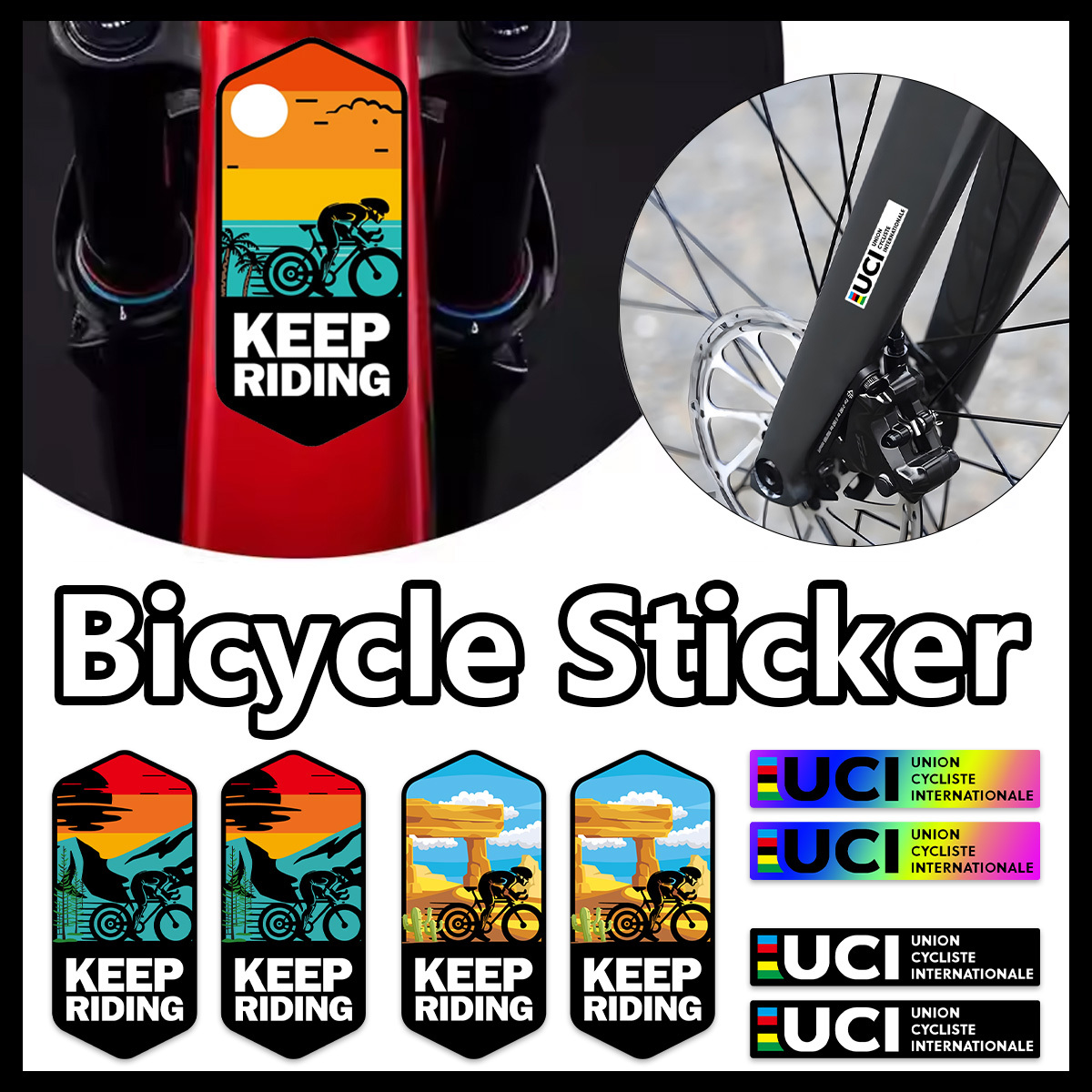 Zestaw naklejek UCI Keep Ridin – Mountain Biking Uci recenzja i cena